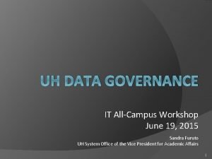 Uh data governance