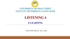 Ielts listening test
