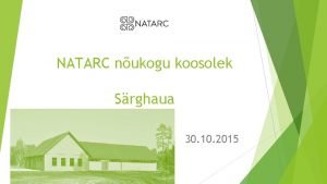 NATARC nukogu koosolek Srghaua 30 10 2015 Pevakava