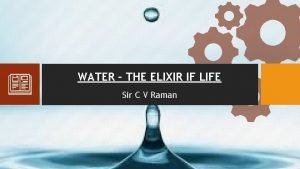 The elixir of life by cv raman