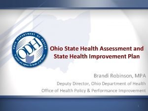 Ohio state health assessment Ohio state health assessment