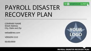 Payroll disaster recovery plan