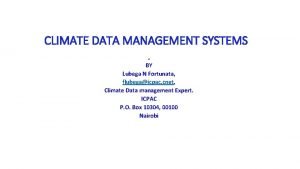 Climate data management system