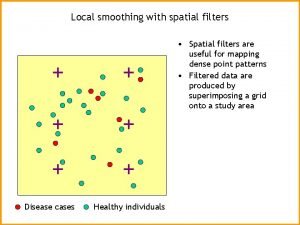 Local smoothing with spatial filters Spatial filters are