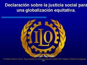 Declaracin sobre la justicia social para una globalizacin