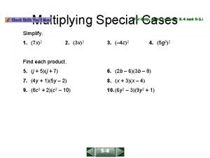 Practice 9-4 multiplying special cases