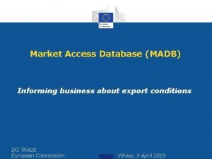 Market access database hs code
