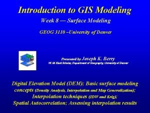 Introduction to gis
