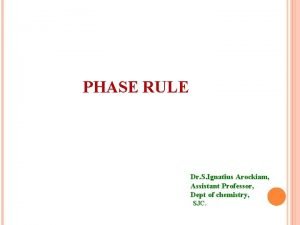 Mathematical expression of gibb's phase rule