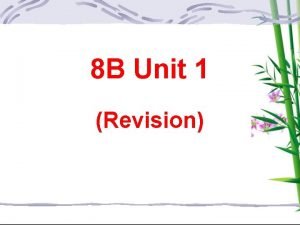 8 B Unit 1 Revision cheap easy like