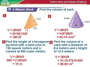 V= bh/3