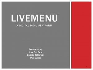 Digital menu pad