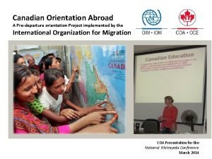 Canadian orientation abroad