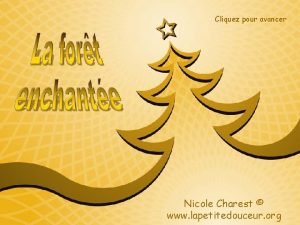 Cliquez pour avancer Nicole Charest www lapetitedouceur org