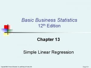 Chapter 13 statistics