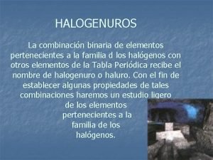 Haluros ionicos