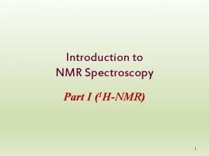 Ortho meta para h nmr