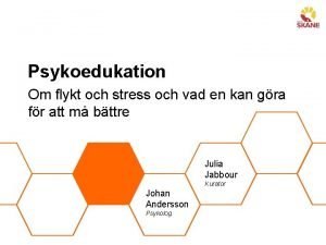 Psykoedukation stress