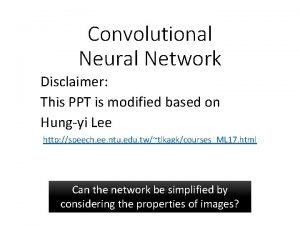 Convolutional neural network ppt