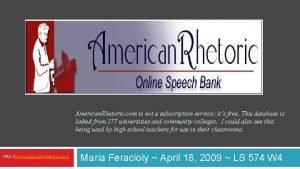 American rhetoric 100 speeches