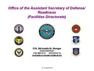 Office of the Assistant Secretary of Defense Readiness