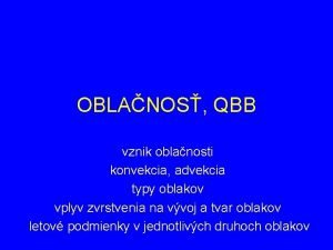 Typy oblačnosti