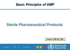 Gmp sterile pharmaceutical products