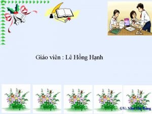 Gio vin L Hng Hnh GV Nh Th