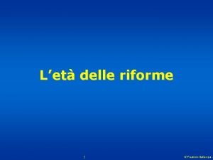 Let delle riforme 1 Pearson Italia spa La