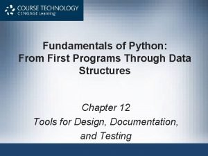 Fundamentals of Python From First Programs Through Data