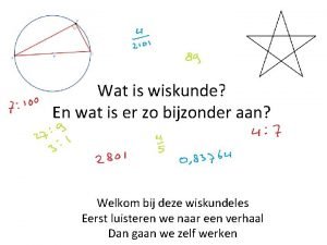 Wat is wiskunde En wat is er zo