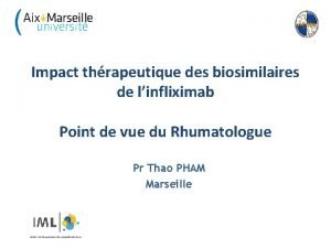 Impact thrapeutique des biosimilaires de linfliximab Point de