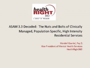 ASAM 3 3 Decoded The Nuts and Bolts