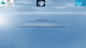 SPCFFAPNAO DATA COLLECTION COMMITTEE DCC LONGLINE ELECTRONIC MONITORING