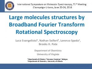 International symposium on molecular spectroscopy