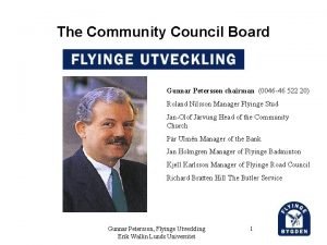 The Community Council Board Gunnar Petersson chairman 0046