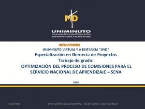 UNIMINUTO VIRTUAL Y A DISTANCIA UVD Especializacin en