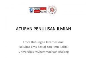 Karya ilmiah hubungan internasional