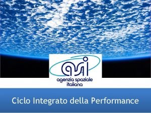 Ciclo Integrato della Performance Indice Il Ciclo delle