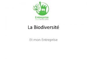 La Biodiversit Et mon Entreprise Biodiversit Constat Que