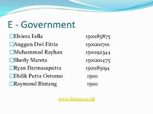 E Government Elviera Fella Anggun Dwi Fitria Muhammad