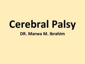 Cerebral palsy defination