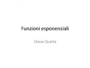 Funzione esponenziale esercizi