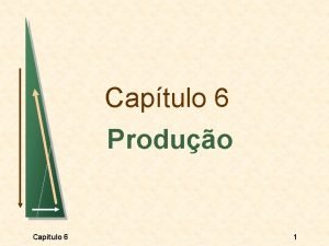 Captulo 6 Produo Captulo 6 1 Tpicos para