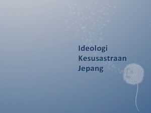 Ideologi kesusastraan jepang