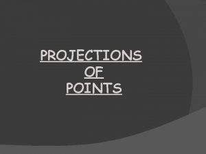 Draw the projection of following points