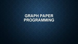 Graph paper programming