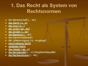 1 Das Recht als System von Rechtsnormen n