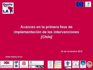 Avances en la primera fase de implementacin de