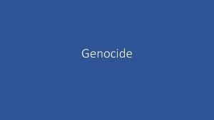 Un definition of genocide